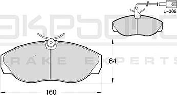 Akebono AN-4293WKE - Тормозные колодки, дисковые, комплект autospares.lv