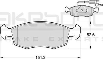 Akebono AN-4249WKE - Тормозные колодки, дисковые, комплект autospares.lv