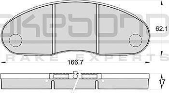 Akebono AN-4244WKE - Тормозные колодки, дисковые, комплект autospares.lv