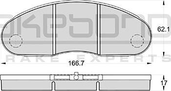 Akebono AN-4245KE - Тормозные колодки, дисковые, комплект autospares.lv