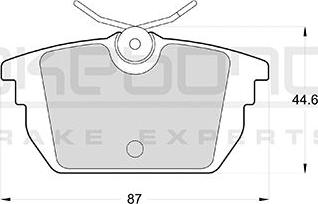 Akebono AN-4255KE - Тормозные колодки, дисковые, комплект autospares.lv