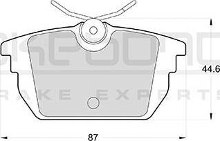 Akebono AN-4255K - Тормозные колодки, дисковые, комплект autospares.lv