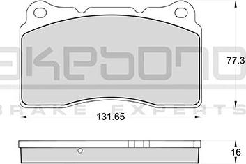 Akebono AN-4251WK - Тормозные колодки, дисковые, комплект autospares.lv