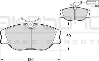 Akebono AN-4258WKE - Тормозные колодки, дисковые, комплект autospares.lv