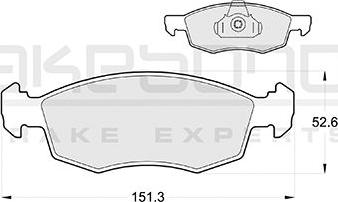 Akebono AN-4262KE - Тормозные колодки, дисковые, комплект autospares.lv