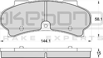 Akebono AN-4204WKE - Тормозные колодки, дисковые, комплект autospares.lv