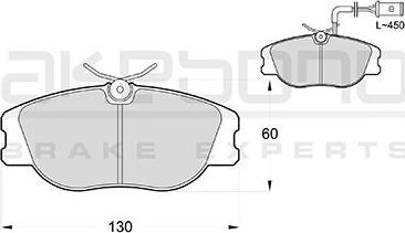 Akebono AN-4208WKE - Тормозные колодки, дисковые, комплект autospares.lv