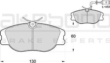 Akebono AN-4208WK - Тормозные колодки, дисковые, комплект autospares.lv