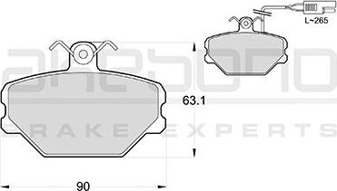 Akebono AN-4214WKE - Тормозные колодки, дисковые, комплект autospares.lv