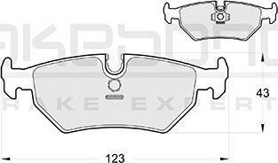 Akebono AN-4212K - Тормозные колодки, дисковые, комплект autospares.lv