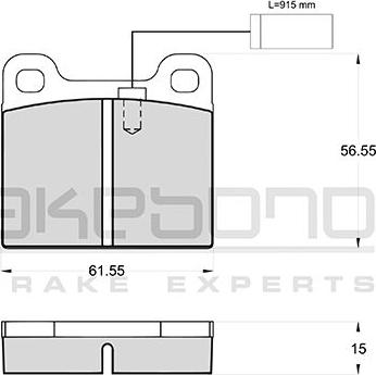 Akebono AN-4217WKE - Тормозные колодки, дисковые, комплект autospares.lv