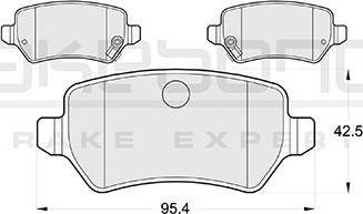 Akebono AN-4283WK - Тормозные колодки, дисковые, комплект autospares.lv