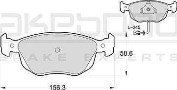 Akebono AN-4234WKE - Тормозные колодки, дисковые, комплект autospares.lv