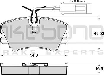 Akebono AN-4236WKE - Тормозные колодки, дисковые, комплект autospares.lv