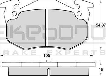 Akebono AN-4225K - Тормозные колодки, дисковые, комплект autospares.lv