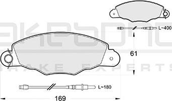 Akebono AN-4270WKE - Тормозные колодки, дисковые, комплект autospares.lv