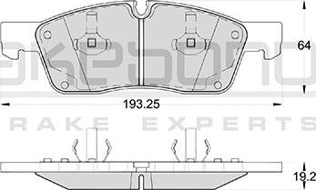 Akebono AN-4794WK - Тормозные колодки, дисковые, комплект autospares.lv