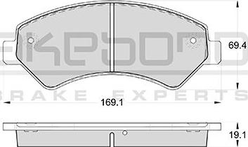 Akebono AN-4792WK - Тормозные колодки, дисковые, комплект autospares.lv