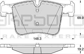 Akebono AN-4797K - Тормозные колодки, дисковые, комплект autospares.lv