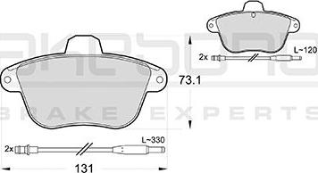 Akebono AN-4744WK - Тормозные колодки, дисковые, комплект autospares.lv