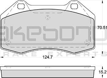 Akebono AN-4740K - Тормозные колодки, дисковые, комплект autospares.lv