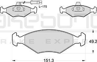 Akebono AN-4759KE - Тормозные колодки, дисковые, комплект autospares.lv