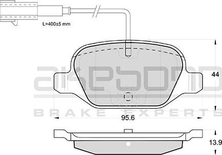 Akebono AN-4754WKE - Тормозные колодки, дисковые, комплект autospares.lv