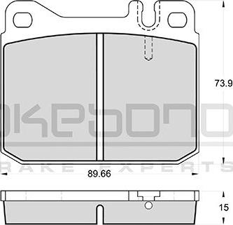 Akebono AN-4757K - Тормозные колодки, дисковые, комплект autospares.lv