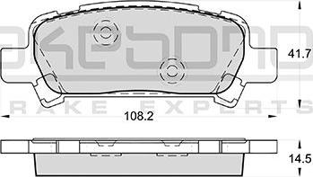 Akebono AN-475WKE - Тормозные колодки, дисковые, комплект autospares.lv