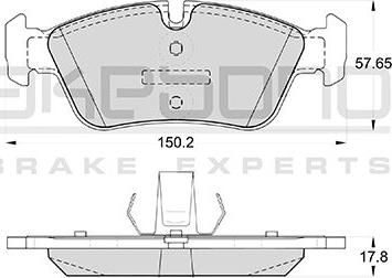 Akebono AN-4760K - Тормозные колодки, дисковые, комплект autospares.lv