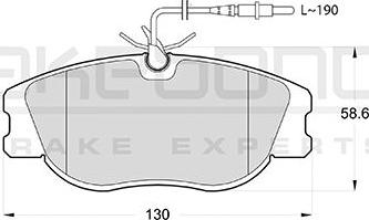 Akebono AN-4761WKE - Тормозные колодки, дисковые, комплект autospares.lv