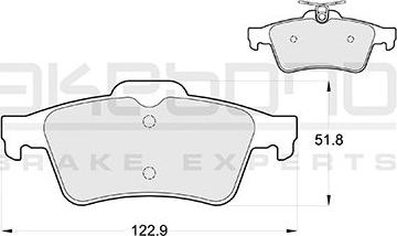 Akebono AN-4768K - Тормозные колодки, дисковые, комплект autospares.lv