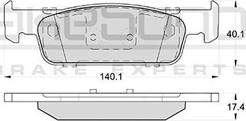 Akebono AN-4787K - Тормозные колодки, дисковые, комплект autospares.lv