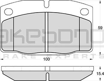 Akebono AN-4773K - Тормозные колодки, дисковые, комплект autospares.lv