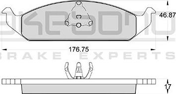 Akebono AN-650WKE - Тормозные колодки, дисковые, комплект autospares.lv