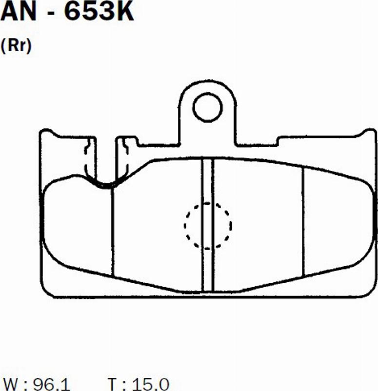 Akebono AN-653K - Тормозные колодки, дисковые, комплект autospares.lv