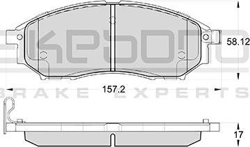 Akebono AN-605WKE - Тормозные колодки, дисковые, комплект autospares.lv