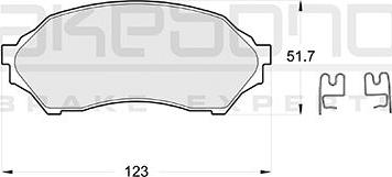 Akebono AN-602K - Тормозные колодки, дисковые, комплект autospares.lv