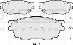 Akebono AN-680WK - Тормозные колодки, дисковые, комплект autospares.lv