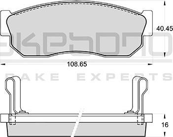 Akebono AN-107WKE - Тормозные колодки, дисковые, комплект autospares.lv