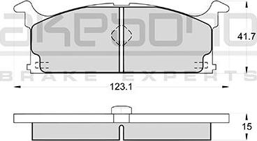 Akebono AN-131K - Тормозные колодки, дисковые, комплект autospares.lv