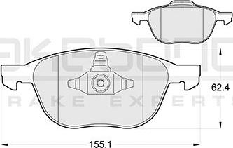 Akebono AN-8092K - Тормозные колодки, дисковые, комплект autospares.lv