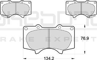 Akebono AN-8068WK - Тормозные колодки, дисковые, комплект autospares.lv