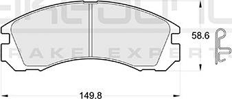 Akebono AN-8088WK - Тормозные колодки, дисковые, комплект autospares.lv