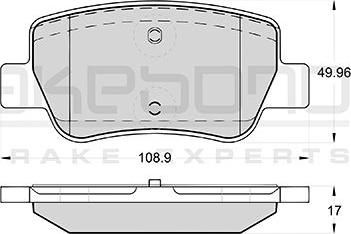 Akebono AN-8199WK - Тормозные колодки, дисковые, комплект autospares.lv