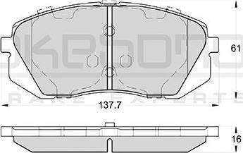 Akebono AN-8191WK - Тормозные колодки, дисковые, комплект autospares.lv