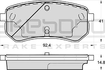 Akebono AN-8140WK - Тормозные колодки, дисковые, комплект autospares.lv