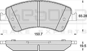 Akebono AN-8148WK - Тормозные колодки, дисковые, комплект autospares.lv