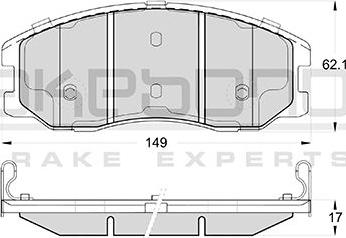 Akebono AN-8143WK - Тормозные колодки, дисковые, комплект autospares.lv