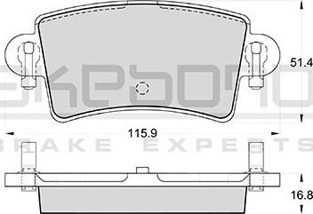 Akebono AN-8155K - Тормозные колодки, дисковые, комплект autospares.lv